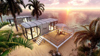 Maison capsule spatiale de luxe entièrement meublée, maison mobile moderne, petite maison préfabriquée modulaire pour la vie en plein air, hôtel de villégiature