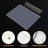 Support de menu de table en acrylique transparent double face A4/A5/A6-Support vertical pour restaurants/événements de mariage