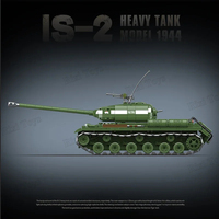 QuanGuan 100249 Tanque Pesado IS-2 Militar de la Segunda Guerra Mundial, Bloques de Construcción de Tanque Pesado de la Segunda Guerra Mundial, Juguetes para Niños, Regalos, Conjuntos de Bloques de Construcción