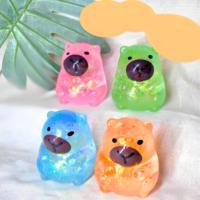 Desain baru Maltose kecil Capybara mainan Remas Glitter hewan penghilang stres mainan Remas bola stres klasik kapsul Fidget bola