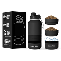 Bouteille d'eau pour chien de sport Bouteilles d'eau pour chien de gymnastique et de sport en acier inoxydable étanches-Bouteille thermos isolée à double paroi