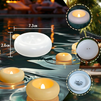 Bougies LED flottantes étanches sans flamme à effet scintillant pour mariages, événements, banquets et décoration intérieure - Vente en gros