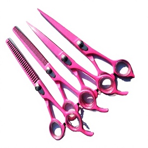 Ciseaux de barbier droits en acier inoxydable ASAP, ensemble de ciseaux à effiler à manche long et base creuse, pour usage professionnel en salon de coiffure - Product Image 1