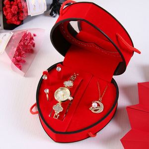 Ensemble cadeau promotionnel en gros, montre + boîte cadeau de bijoux pour les petites amies, la fête des mères et la Saint-Valentin - Product Image 5