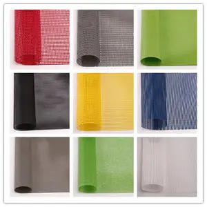 High Streng Color PVC Coated Polyester Mesh Fabric for Landscape/Truck/Weed barrier/Scuba diving bags/Liners/Privacy screens