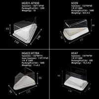 Boîte d'emballage pour mini-gâteaux en plastique PET super transparent avec gaufrage de qualité alimentaire et logo personnalisé pour boulangerie et cheesecake