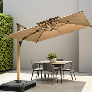 MOJIA 3x3m / 4x4m Sombrillas grandes para exteriores con iluminación LED Perfectas para jardín, piscina y <span class=keywords><strong>terraza</strong></span> - Product Image 3