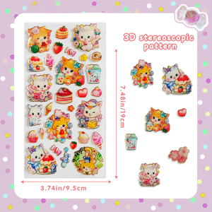 Wholesale PVC 3D Anime Sparkle <b>Waterproof</b> Customized Epoxy <b>Stickers</b> for Gift - Product Image 4