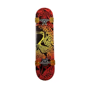 Groothandel Goedkoopste Volwassen Compleet Custom Print Dubbele Kick Chinese Esdoorn Skateboard