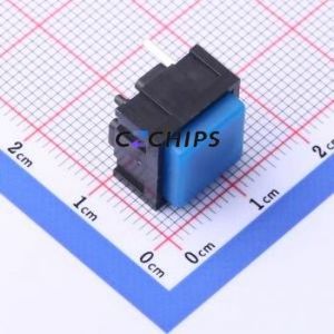 TP-66014 Tactile Switch Through hole Component (THT) Switch Single Pole Single Throw Rectangle Button 3N Through Hole - Product Image 1