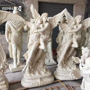 Soldat romain grandeur nature en pierre synthétique pour place européenne, figurine d'art vintage en grès artificiel - Product Image 3