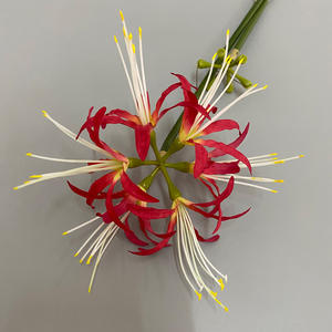 TJZJ01 Seda <span class=keywords><strong>Lycoris</strong></span> <span class=keywords><strong>Radiata</strong></span> Bombillas Araña Roja Lirios Equinox Flor Artificial Boda Día de San Valentín Fiesta Decoración - Product Image 4