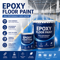 Peinture époxy multi-couleurs pour sols, personnalisable pour la rénovation des surfaces en ciment intérieures et extérieures