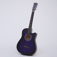 Guitar Beginners 38 Inch Cheap Wood Guitar Folk Acoustic Custom Guitar
