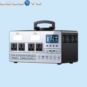 LECOOVO D600 Estación de Energía Solar Portátil de 600W con Inversor de Onda Pura, Controlador MPPT, Encendedor de Cigarrillos, Arrancador de Baterías y Puerto para RV - Product Image 1