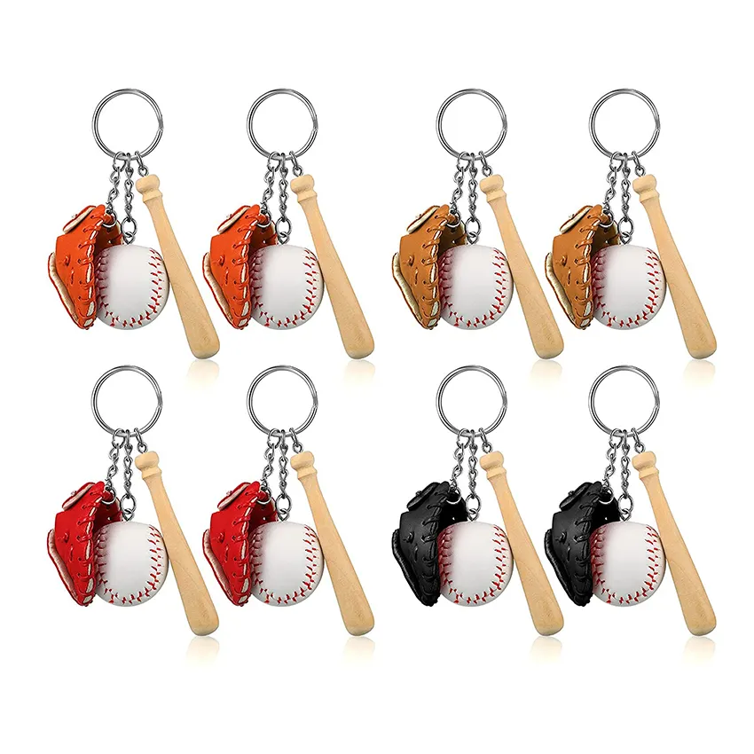 WD Low Price Baseball Teams / Glove Key Chain for Car Keys Backpack Decoration Athletes Souvenir Sports Party Favors