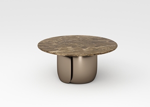 Table <span class=keywords><strong>à</strong></span> <span class=keywords><strong>manger</strong></span> Aqua <span class=keywords><strong>Roche</strong></span> <span class=keywords><strong>Bobois</strong></span> avec plateau en marbre blanc naturel et base en forme de goutte d'eau noire - Product Image 2