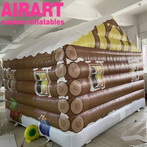Casa inflable de santa, cabina de troncos para eventos de Navidad, <span class=keywords><strong>2021</strong></span> - Product Image 6