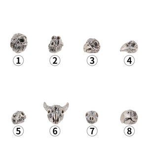 Adornos de resina con forma de calavera de animales en miniatura, decoración de Halloween, accesorios artesanales hechos a mano para interiores - Product Image 4