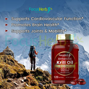 Huile de Krill FocusHerb en capsules molles 1000mg, Huile de Krill Antarctique en capsules molles - Product Image 5