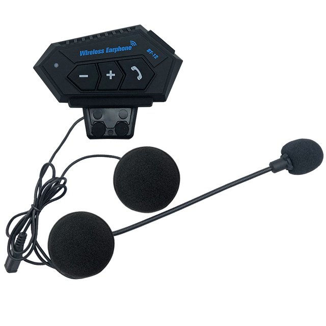 New Voice Assistant Supported Hands-Free Calling BT-12 FM Radio Motorcycle Helmet Headset with 12-Month Warranty