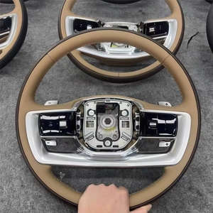 Volant personnalisé de haute qualité <span class=keywords><strong>marron</strong></span> + noir pour <span class=keywords><strong>Range</strong></span> <span class=keywords><strong>Rover</strong></span> Vogue 2023+ Accessoires intérieurs pour volant - Product Image 2
