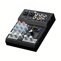 Contrôleur DJ professionnel 4 canaux et console de mixage audio amplifiée avec construction en métal et plastique, prise en charge MP3
