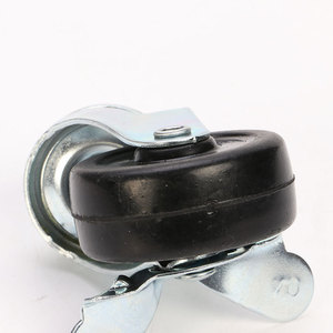 Swivel <b>Caster</b> <b>Wheels</b> 2 Inch Rubber With Brake Ball Bearing Bolt Hole Type For General Use - Product Image 1