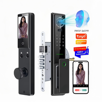Israël Vingerafdruk slim elektronisch deurslot Tuya WiFi Video-intercom App Camera Keyless Card Houten deur