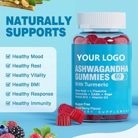 OEM/ODM Anpassbare Ashwagandha-Gummis 2000mg Ashwagandha-Wurzelextrakt Nahrungsergänzungsmittel Vegane Gummis für Erwachsene Antioxidans Stimmungs- und Energie-Booster