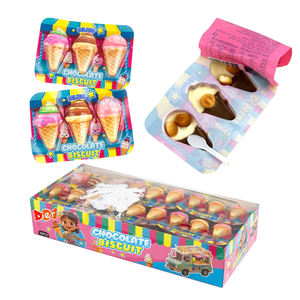 Vente en gros OEM marque privée personnalisée bonbons collations exotiques forme crème glacée tasse à biscuits au chocolat confiture de chocolat halal jouets de bonbons pour enfants - Product Image 1