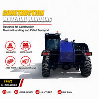 Chariot télescopique diesel 2,5 tonnes (2500 kg) hauteur de levage 6 m 4x4 certifié CE Euro 5 pour l'agriculture et la construction