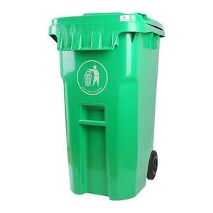 <b>Plastic</b> Waste Bin 240L Outdoor Rectangular PP Material Wheeled Recycling Bin - Product Image 4