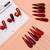 HONEY GIRL Factory OEM Wholesale Starry Red Cat's Eye Gel Polish Nail Cat Eye Gel Hot Sale Exotic Nail Gel Polish