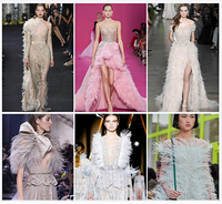 Frange en plumes d'autruche moelleuses pour vêtements, sacs, chaussures, accessoires pour cheveux, décoration intérieure, tenues de scène