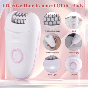 Épilateur 3 en 1 Hatteker, nouvelle machine d'épilation indolore, soin de la peau pour femmes, outils de rasage pour femmes, épilateur électrique - Product Image 2