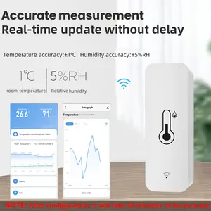 Tuya Smarty Home WiFi APP جهاز مراقبة عن بعد SmartLife Work مع مساعد Alexa Google مستشعر درجة الحرارة لمستشعر الرطوبة