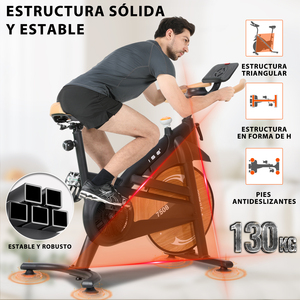 <span class=keywords><strong>Bicicleta</strong></span> <span class=keywords><strong>de</strong></span> <span class=keywords><strong>Spinning</strong></span> para Ejercicio y Pérdida <span class=keywords><strong>de</strong></span> <span class=keywords><strong>Peso</strong></span> Ultra Silenciosa <span class=keywords><strong>con</strong></span> Volante <span class=keywords><strong>de</strong></span> Inercia <span class=keywords><strong>de</strong></span> 5 kg, Envío desde Almacén en Francia - Product Image 2