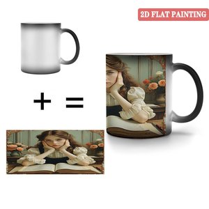 Heat Activated <b>Magic</b> Mug 11oz Ceramic Frosted Black Surprise Reveal <b>Cup</b> Festival Gift - Product Image 4