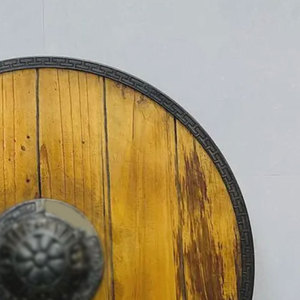 Handmade Norse Viking Wooden Shield Classic Round Design for Historical Events Costume Use Decorative Viking Round Wooden Shield - Product Image 5