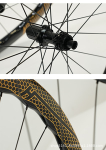 ชุดจานเบรกจักรยานเสือหมอบแบบ700C ชุดล้อคาร์บอนไฟเบอร์ความลึก4550 6560กว้าง28มม. แบบไม่มีท่อ - Product Image 6