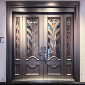 Puerta de Entrada de Lujo en Aleación de Zinc con Diseño Personalizado Único, Estilo Palacio, Anticorrosión, Color Oro Rosa, Grado de Seguridad - Product Image 5