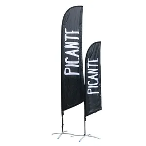 Promotional Advertising Custom Print Flagpole Feather Flag Flying Beach Flag Banner Teardrop Flags Beachflags