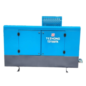 Compresor de Aire de Tornillo Diésel Portátil TZ550-15Y Equipado con Motor Cummins de 6 Cilindros Refrigerado por Agua, Usado en Carreteras Fotovoltaicas - Product Image 5