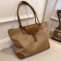 Bolsa de Mano de Lona Versátil de Nailon de Última Moda, Bolsa de Hombro Ultraligera para Mujer para Ir de Compras