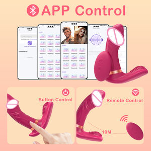APP-gesteuerter 10-Gang G-Punkt Frauen-Massagestab Günstiger Silikon-Rabbit-<span class=keywords><strong>Dildo</strong></span> <span class=keywords><strong>Vibrator</strong></span> für die Vagina - Product Image 4