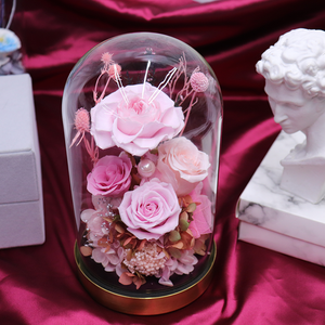Regalos de San Valentín Eternos y Lujosos, Caja de Regalo con Rosa <span class=keywords><strong>Encantada</strong></span>, Rosa Preservada y Estabilizada para Siempre en Cúpula de Cristal, Regalo de Navidad o Graduación - Product Image 2