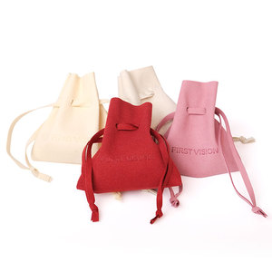 Custom logo Color Eco Friendly MicroFiber Necklace Earring Jewellery Drawstring Microfiber Bag Jewelry <b>Pouches</b> Jewelry Packaging - Product Image 1