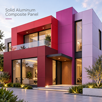 Panneau composite en aluminium (ACP) solide revêtu de PVDF personnalisé, léger et facile à installer pour la décoration de devantures de magasins