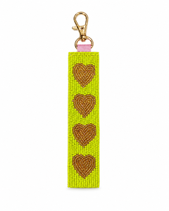 Sstringz Handmade Beaded Heart Keychain Wholesale <b>Custom</b> Logo Fashion Gift <b>Key</b> <b>Ring</b> Accessory for Business Events and Gifting - Product Image 2